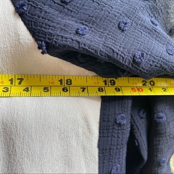 NWT L’AGENCE Perry Sheer Silk Two-Tone V-Neck Criss-Cross Blouse Size S - Picture 10 of 13